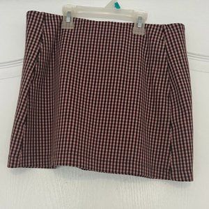 Cooperative Pink Plaid Mini Skirt